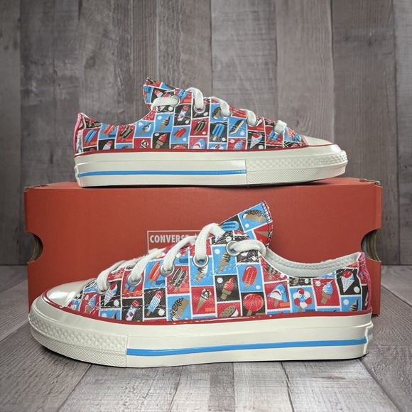 Converse Chuck 70 Frozen Treats Youth Sneakers Soft Red Blue Size 3 A00519F - Picture 1 of 15